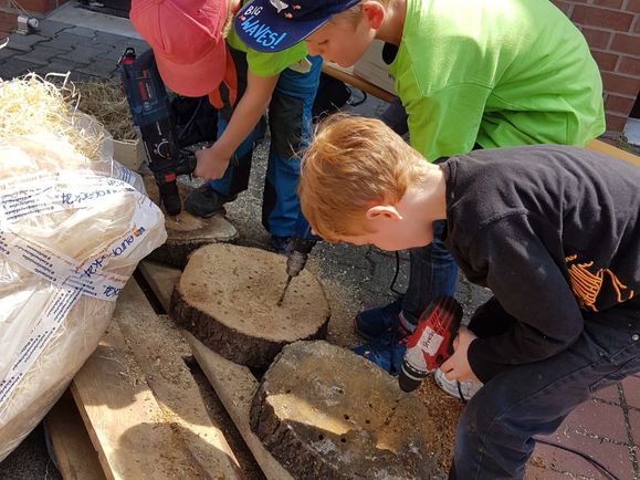 Bau eines Insektenhotels in Niederdorfelden